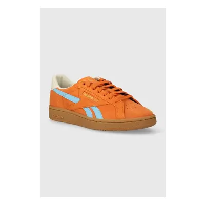 Semišové sneakers boty Reebok Classic Club C Grounds Uk oranžová barva 90914961