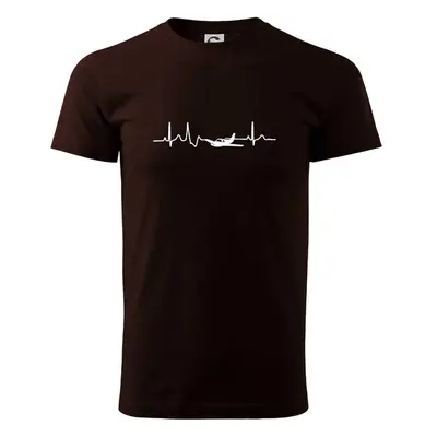 Myshirt.cz EKG letadlo - Klasické pánské triko - Kávová 99779011