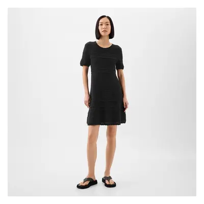 Šaty GAP Mixed Stitch Dress Black 1 XXS 91824284