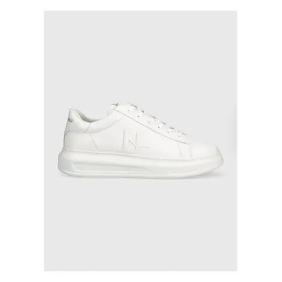 Kožené sneakers boty Karl Lagerfeld KAPRI MENS bílá barva, KL52515 80432233