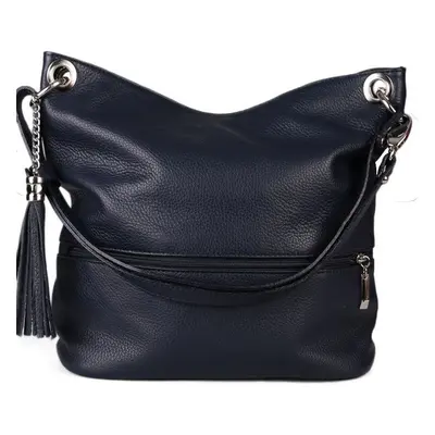 Italské modré kožené kabelky crossbody levně Freme 24819363