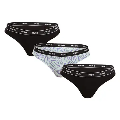 3PACK dámská tanga HUGO vícebarevná (50495870 536) 97913547