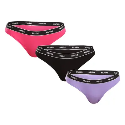 3PACK dámská tanga HUGO vícebarevná (50480150 962) 97913550