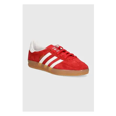 Semišové sneakers boty adidas Originals Gazelle Indoor červená barva, 95691559