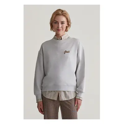 MIKINA GANT SCRIPT GRAPHIC C-NECK SWEAT PALE GREY MELANGE 99943932