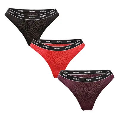 3PACK dámská tanga HUGO vícebarevná (50523829 961) 100665639