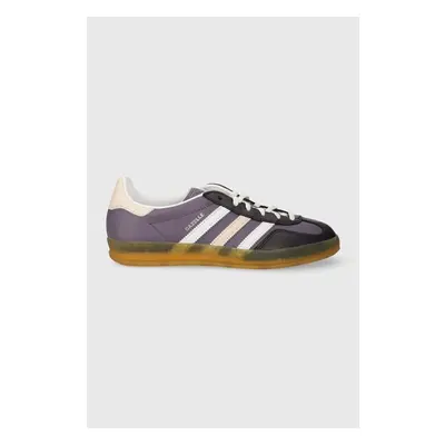 Kožené sneakers boty adidas Originals Gazelle Indoor W fialová barva 89573605