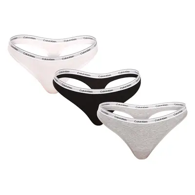 3PACK dámská tanga Calvin Klein vícebarevná (QD5209E-MPI) 90001007