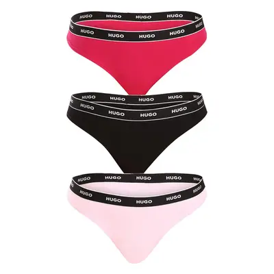 3PACK dámská tanga HUGO vícebarevná (50480150 981) 85996659