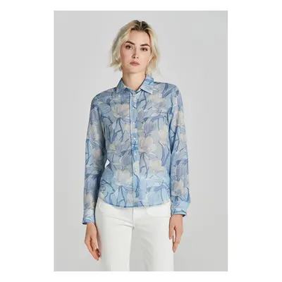 KOŠILE GANT REG MAGNOLIA PRINT COT SILK SHIRT DOVE BLUE 90512465