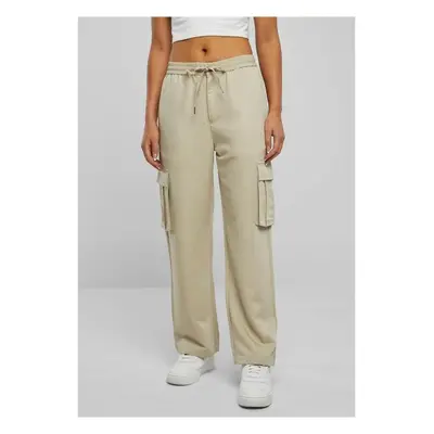 URBAN CLASSICS Ladies Vicose Straight Leg Cargo Pants - concrete 82263690