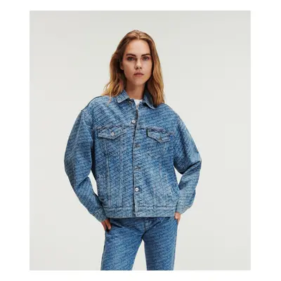 BUNDA KARL LAGERFELD DIAGONAL AOP DENIM JACKET 81199279