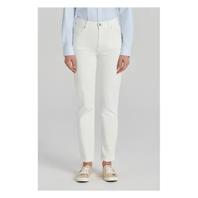 DŽÍNY GANT SLIM CROPPED WHITE JEANS EGGSHELL 89451294