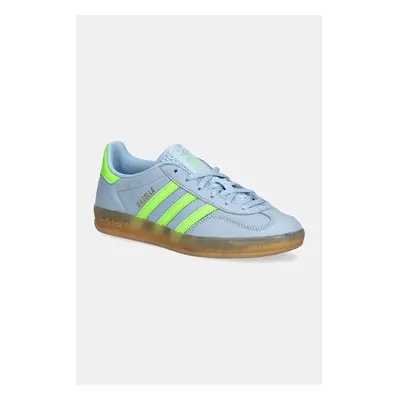 Nubukové tenisky adidas Originals Gazelle Indoor W modrá barva, JI1372 98725074