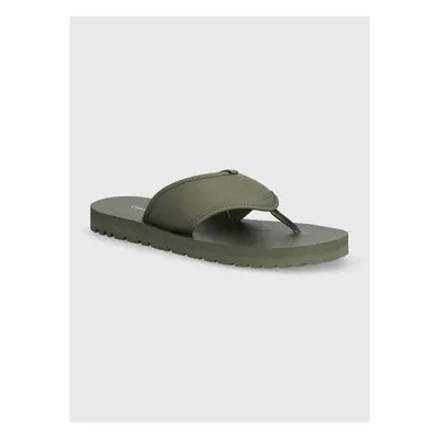 Žabky Calvin Klein Jeans THONG SANDAL SLIPON RP IN BTW pánské, zelená 91407926