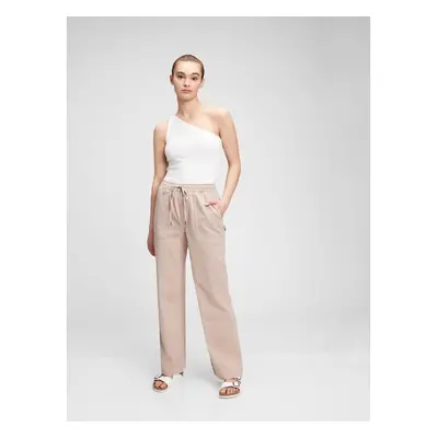 GAP Kalhoty rib combo pull-on wide leg - Dámské 98739607