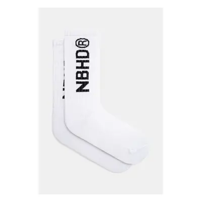 Ponožky NEIGHBORHOOD Nbhd Logo Socks pánské, bílá barva, 242WINH.UWM02 101790292