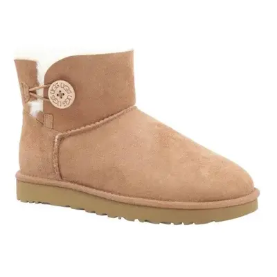 UGG Kůžoné sněhule Mini Bailey Button II | s příměsí vlny 39424275