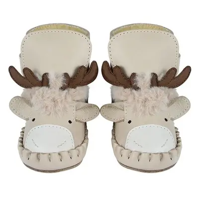 Kojenecké kožené boty Donsje Kapi Exclusive Booties Reindeer béžová 101169712