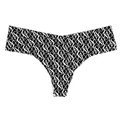 Victorias Secret tanga bavlněné kalhotky No-Show černé Print 75115816