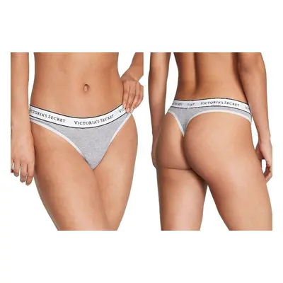 Victorias secret Victoria Secret Tanga Bavlněné Kalhotky šedé grey 75682026