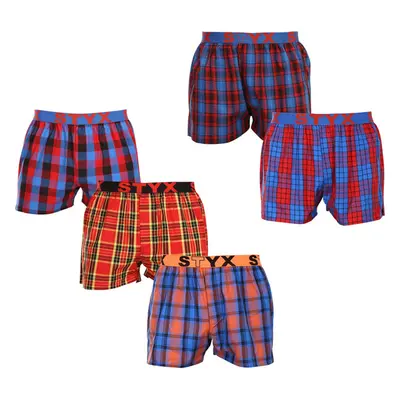 5PACK pánské trenky Styx sportovní guma vícebarevné (5B0951647) 101682496