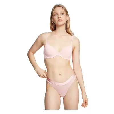 Victorias Secret tanga bavlněné kalhotky Stretch Cotton Whisper Pink 75115819