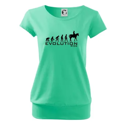 Myshirt.cz Evoluce Ride horse - Volné triko city - Mátová 101203113