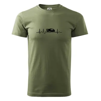 Myshirt.cz EKG karavan - Klasické pánské triko vyšší gramáže - Khaki 99935781