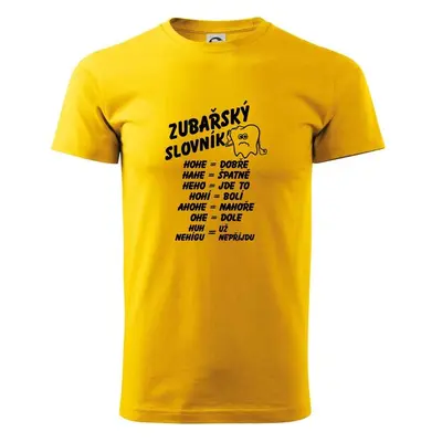 Myshirt.cz Zubařský slovník - Klasické pánské triko vyšší gramáže - 100746385