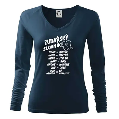 Myshirt.cz Zubařský slovník - Triko dámské Elegance - Námořní modrá 100250802