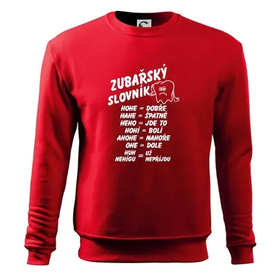 Myshirt.cz Zubařský slovník - Mikina Essential pánská - Červená 100220496