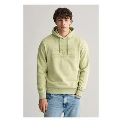 MIKINA GANT REG TONAL SHIELD HOODIE MILKY MATCHA 89451178