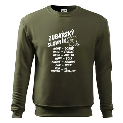 Myshirt.cz Zubařský slovník - Mikina Essential pánská - Military 100746396