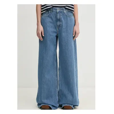 Džíny Pepe Jeans WIDE LEG JEANS UHW JAIMY dámské, modrá barva, 104405492