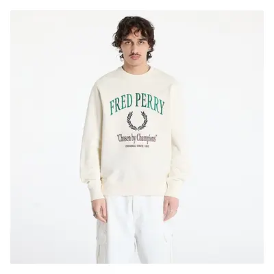 Mikina FRED PERRY Embroidered Champion Sweatshirt Ecru M 103854177