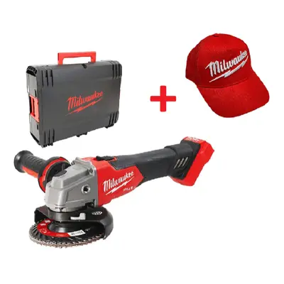 Aku úhlová bruska 125 mm Milwaukee M18 FSAG125X-0X s posuvným spínačem, bez Aku, + kšiltovka Mil