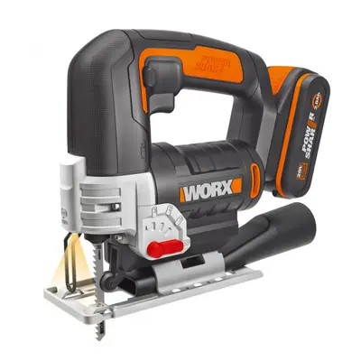 WORX Orange WX543 - Aku přímočará pila 20V, 1x2.0Ah - Powershare 45900543