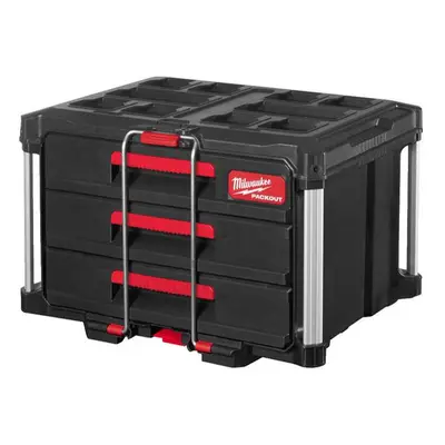 Milwaukee 4932472130 - Kompaktní systémový organizér Packout™ box se 3 zásuvkami 4932472130