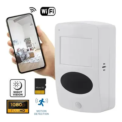 Spy kamera ukrytá v detektoru pohybu s Wifi + Full HD 1080P + IR noční vidění 5m + detekce pohyb