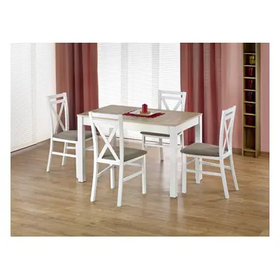 Jídelní stůl rozkládací DAXTON, dub sonoma/bílá