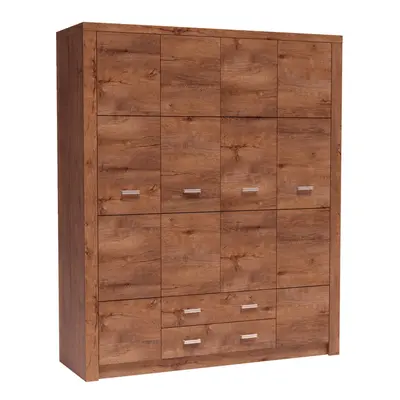 Šatní skříň SWED čtyřdvéřová, jasan světlý