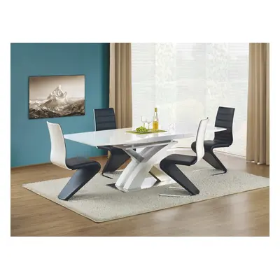 Rozkládací jídelní stůl KEPA, bílá