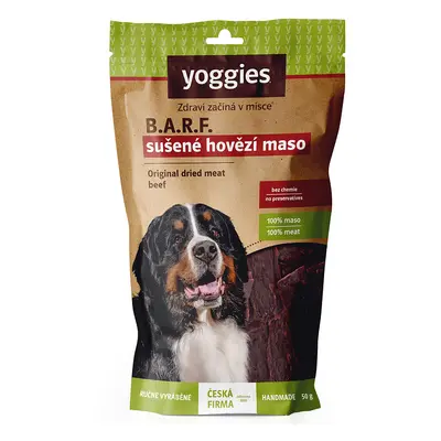 Yoggies  sušené hovězí maso pro psy, (proužky) 50g