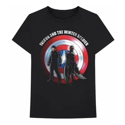 Marvel Comics tričko, Falcon & Winter Soldier Shield Logo Black, pánské, velikost