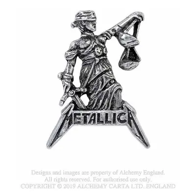 Metallica 3D cínový odznak 47 x 35 mm, Justice For All