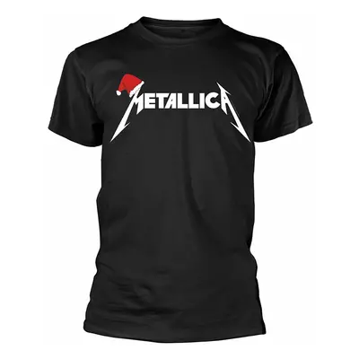 Metallica tričko, Santa Hat Logo Black, pánské, velikost