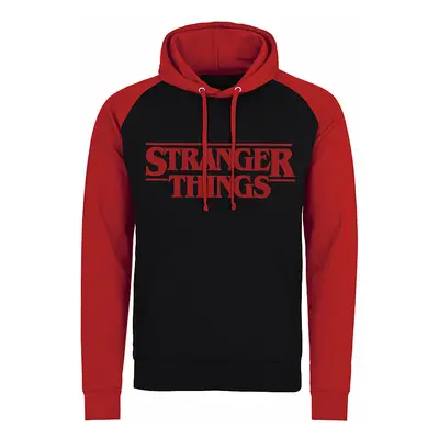 Stranger Things mikina, Logo Baseball Hoodie Black, pánská