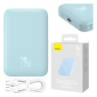 Powerbanka Baseus Magnetic Mini 6000mAh USB-C  20W MagSafe (modrá)