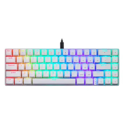 Mechanická herní klávesnice Motospeed CK67 RGB (bílá)